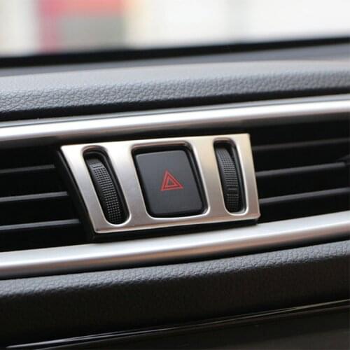 Stainless steel Car Control Center Ventilation outlet Cover For Nissan X-Trail Xtrail X Trail T32 2013+ for Qashqai J11 2014