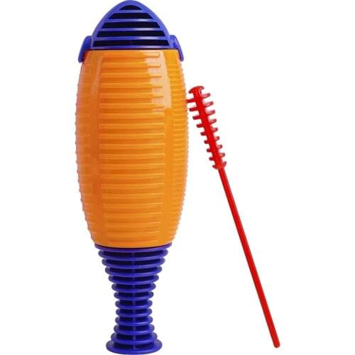 Fish Style Guiro with Stick Kids Plastic Hand Percussion Instruments