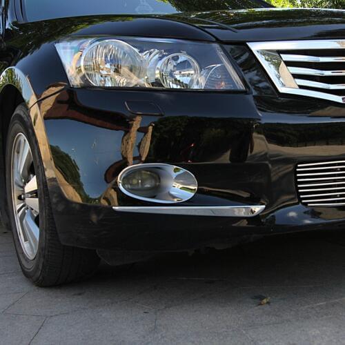 For HONDA Accord 8th 2008-2012 Chrome Front Fog light Lamp Cover Trim Foglight Lamp Shade Frame Decoration Bumper Chrome