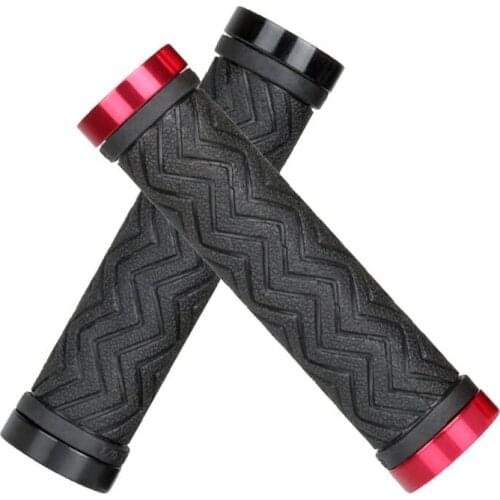 Mountain Bike Bilateral Lock Non-slip Shock-absorbing Grip Cover Wear-resistant TPR Riding Accessories Bicycle Grip Cover