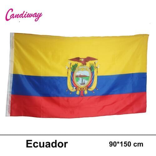 ECUADOR POLYESTER INTERNATIONAL COUNTRY FLAG Indoor Outdoor The Flag of Ecuador Polyester Flag 5*3 FT 150*90 CM