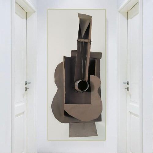Citon Pablo Picasso《Guitar 1912》Canvas Art Oil Painting Artwork Poster Picture Modern Wall Decor Home Decoration For Living room