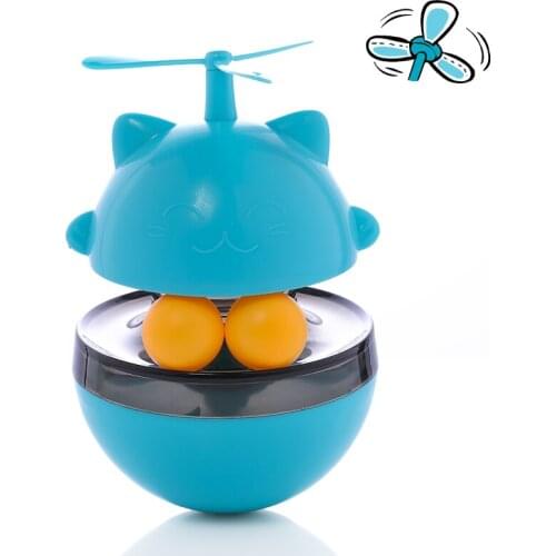 Cat Turntable Funny Cat Stick Interactive Cat Toy WindmSelf-hey Tumbler Toy Funny Cat Ball Food Leakage Ball Food Leakage