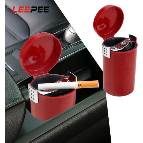 LEEPEE Car Ashtray Cigar Ash Tray Auto Trash Bin Multifunction Smoke Ash Cylinder Storage Cup Holder Cigarette Smoke Holder