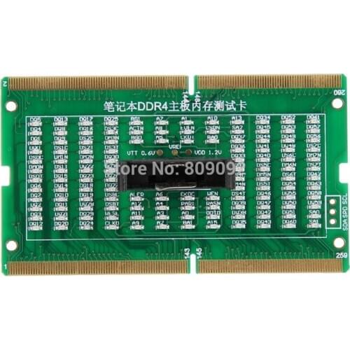 Laptop Motherboard Memory Slot DDR2/DDR3/DDR4 Diagnostic Analyzer Test Card SDRAM SO-DIMM Pin Out Notebook LED RepairTester Card