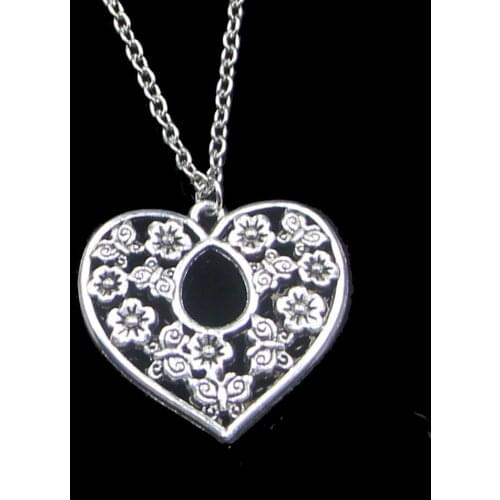 Fashion 30*30mm Heart Flower Pendant Necklace Link Chain For Female Choker Necklace Creative Jewelry party Gift