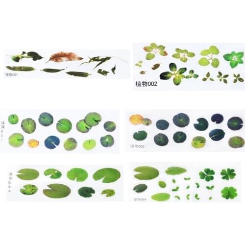 Simulation Fish Leaves Duckweed Stickers Resin Goldfish Painting DIY Crafts