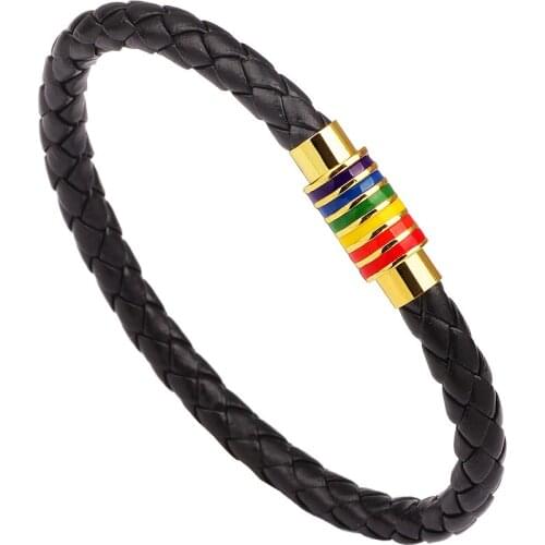 Fashion Simple Woven Woman Leather Bracelet Charming Handwork Man Bracelets Bangles Colorful Alloy Bangles Jewelry