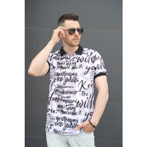 Niguel Yesterday Digital Printed Polo Collar Male Tshirt