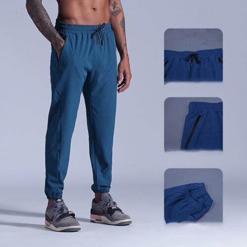 Men Running Pants Soccer Training Pants With Zipper Pockets Football Trousers Jogging Fitness Gym Pants Workout Sport Pants