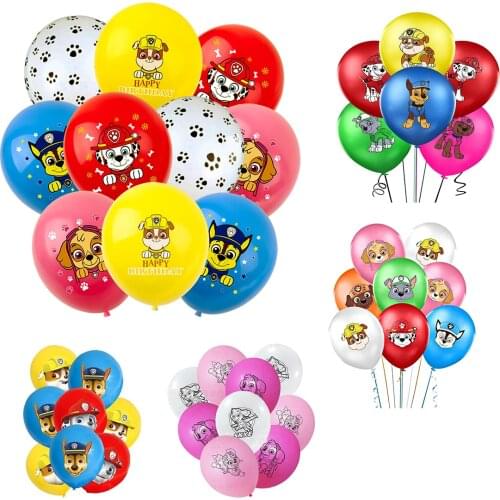 Paw Patrol Birthday Decoration Pat Patrol Latex Balloon Anime Thing Children Toy for Boy Halloween Christmas Supplies Home Decor