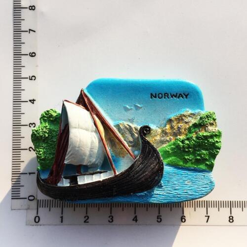 Norwegian human landscape three-dimensional hand-painted tourist souvenirs crafts magnetic stickers refrigerator stickers decora