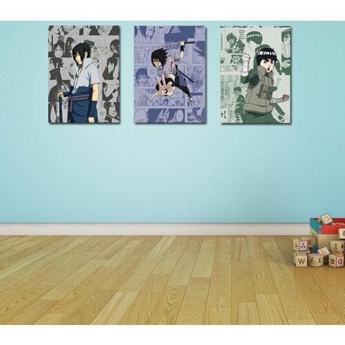 Classic Anime Naruto Sasuke Rock Lee Poster Canvas Painting Mural Living Room Child Bedroom Modern Home Wall Decoration