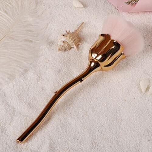 1Pc Pro Rose Flower Makeup Brush Foundation Powder Blushes Contour Cosmetic Brush New
