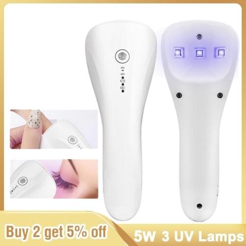 18W Manicure Handheld Nail Lamp Portable Mini Phototherapy Lamp Quick-drying Small Rechargeable Manicure Lamp Nail Art Tool