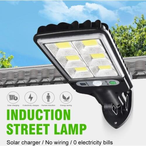 LED Outdoor Solar Street Light Waterproof PIR Sensor Wall Lamp Human Induction COB Industrial Garden Highway Road Backyard Lamp