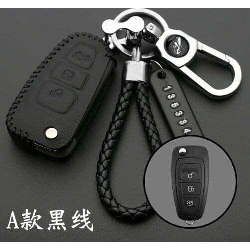 Luminous leather Car Remote Key Fob Shell Cover Case For Ford Ranger C-Max S-Max Focus Galaxy Mondeo Transit Tourneo Custom 2020