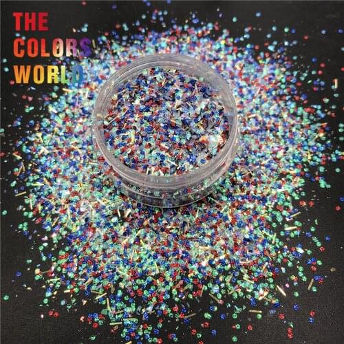 TCT-538 Mix Nails Glitter Nail Art Decoration Brillo grueso 네일 아트 Body Art Handwork DIY arte de uñas TumblerCrafts Accessories