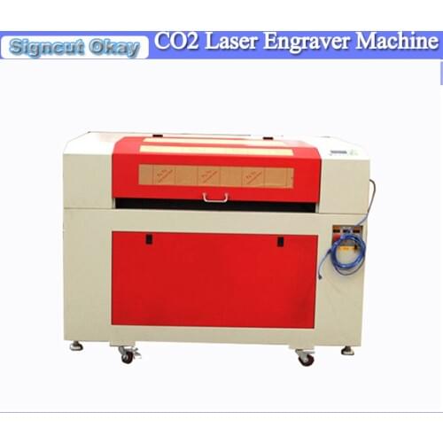 High Precision 90W CO2 Rubber Stamp Laser Engraving Machine/laser cutter machine 6090/9060 with reddot position system