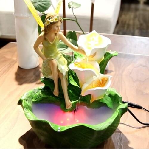 Yang dream European fountains water creative ornaments Hua Xianzi Home Furnishing Decor living room humidifier gifts