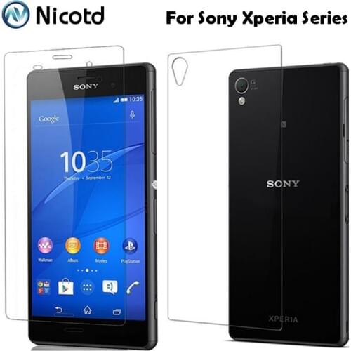 2Pcs/Lot 9H 0.3mm 2.5D Front+Back Tempered Glass For Sony Xperia Z3 Compact Z1 Z2 Z4 Z5 Premium Anti Explosion Screen Protector