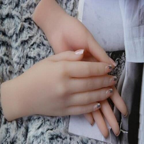 High quality 23Cm real female hand mannequin body props jewelry model nail art Halloween Woman finger,1PC M01002 video