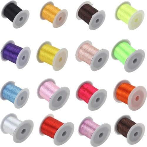 10M/Roll 0.8mm Elastic Cord Thread Jewelry Accessories Beading Line Strong Crystal String Cord 16 Colors DIY Necklace Bracelet