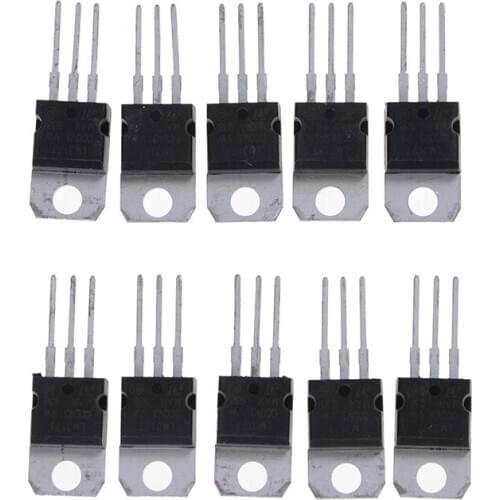 10PCS ST LM317T LM317 Three Terminal Voltage Regulator Tube Step-down Regulated Voltage Regulators