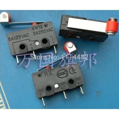 100pcs Microswitch Travel switch With roll ball handle 3A/250VAV Cheap and Hight-quality