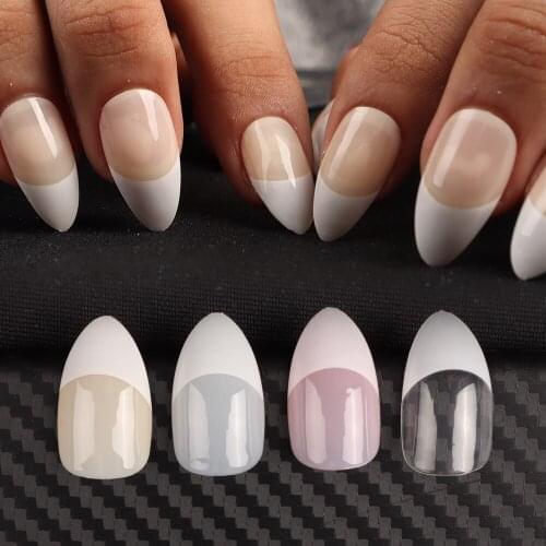 100pcs Of French Pointed False Nails Nail Art That Can Be Easily Completed With Glue Finger For Manicure
