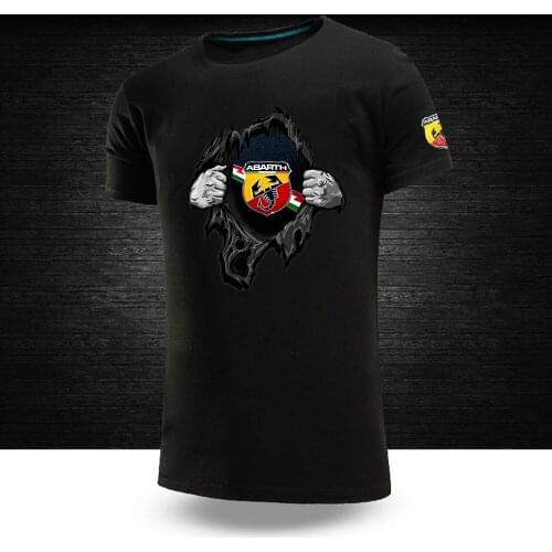 2021 Fashion Abarth Scorpion Logo Printing Mens Summer New Short-Sleeved Comfortable Tops Casual Sports T-shirts Streetwear