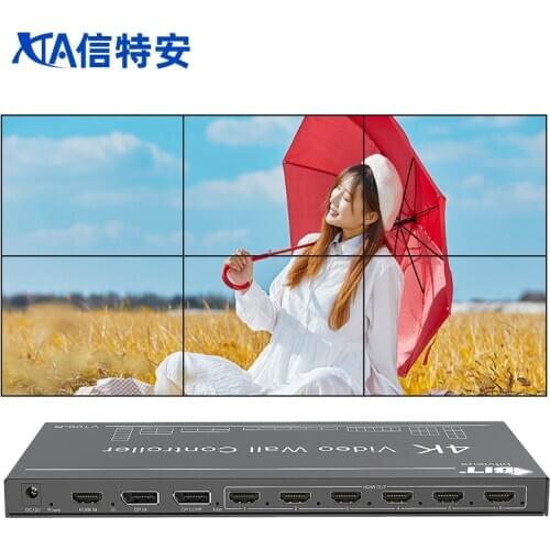 3X2 Video Wall Controller 3840×2160P@60Hz 1 HDMI/DP Input 6 HDMI Output 2x3 2X2 3X1 4X1 1X2 1X3 1X4 TV Processor