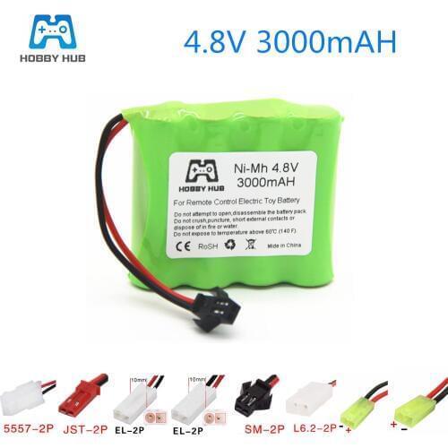 Ni-MH AA Battery 4.8V 3000mAh rechargeable Battery For car ship Tanks robots 3000 mah For Remote Control Toys Lighting 4.8 V