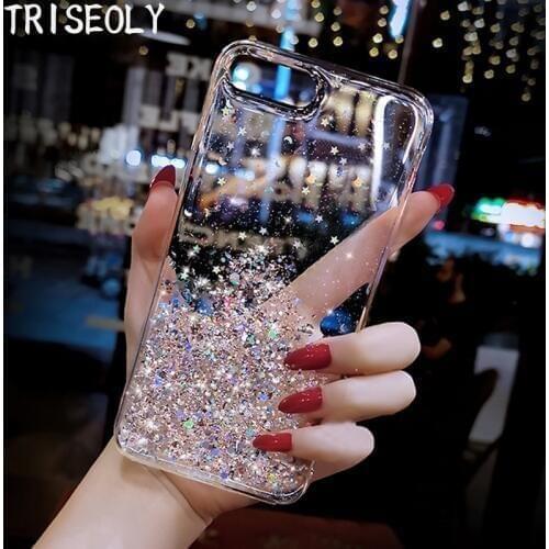 Bling TPU Cover For Oneplus 8 Pro 7T Pro 1+7 1+7t Transparent Glitter Sequins Case For One Plus 7 Pro oneplus 7T 8 Pro Cases