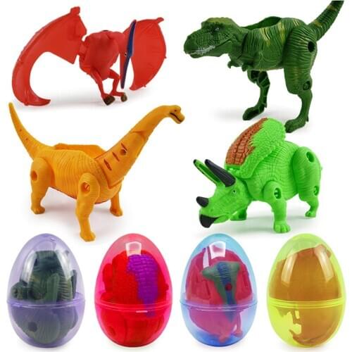 Kids Deformed Simulation Animal Dinosaur Egg Model DIY Children Puzzle Toy Gift Christmas And New Year Childrens Gifts