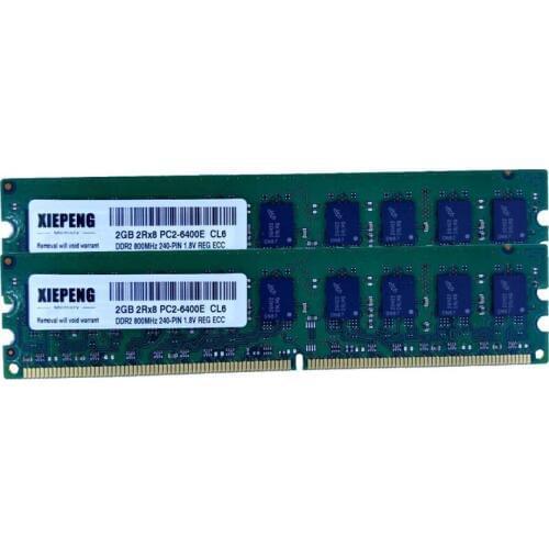 For Lenovo ThinkServer RS110 TS100 xSeries 100-8486 Server RAM 4GB (2x 2GB) DDR2 800MHz PC2-6400E Unbuffered ECC Memory