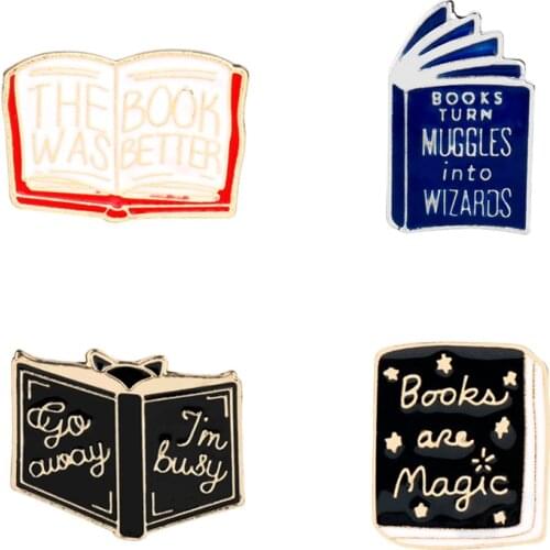 Books are Magic The Book Was Better Pins Book Series Enamel Badge Lapel Pin Backpack Bags Coat Jewelry For Men Women Gifts