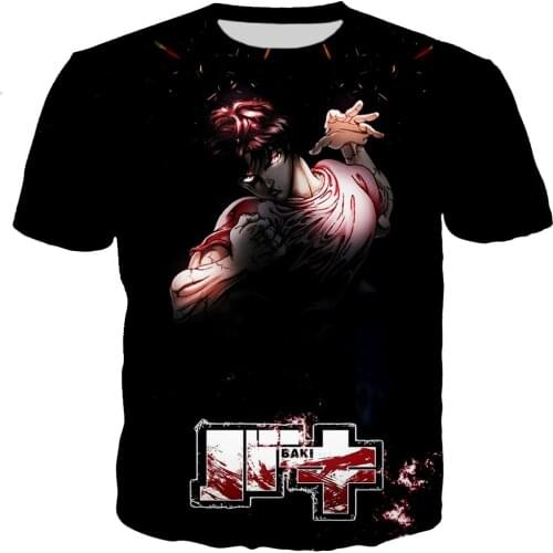 3D Baki Hanma Printed T-shirt Men/women Baki Hanma Printed T-shirt Casual Harajuku T-shirt Streetwear Trendy Tops