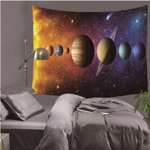 Enipate Psychedelic Constellation Galaxy Space Pattern Tapestry Wall Hanging Light-weight Polyester Fabric Wall Decor Home LZT11