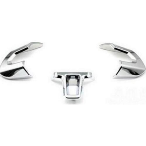 ABS Chrome Steering Wheel Trim Cover sticker for VW Golf 6 MK6 Polo Jetta MK5 2009 2010 2011 Polo Bora Sagitar