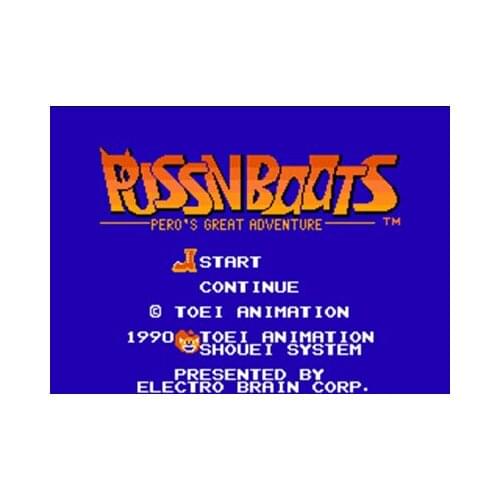 Puss 'n Boots - Peros Great Adventure Region Free 60 Pin 8Bit Game Card For Subor Game Players