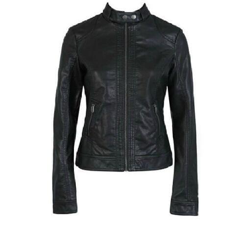 Fashion Women Motorcycle Leather Jacket Coat XS-XXXL 7 Size Short Paragraph water wash PU Slim Outerwear Coats