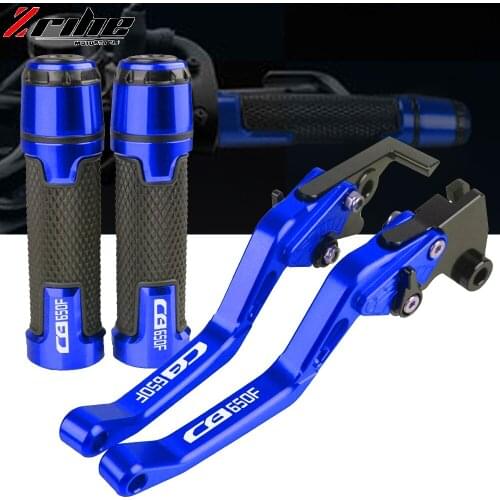 Motorcycle Accessories Aluminum Adjustable Folding Brake Clutch Levers Handlebar Hand Grips Ends For Honda CB650F 2014 2015 2016