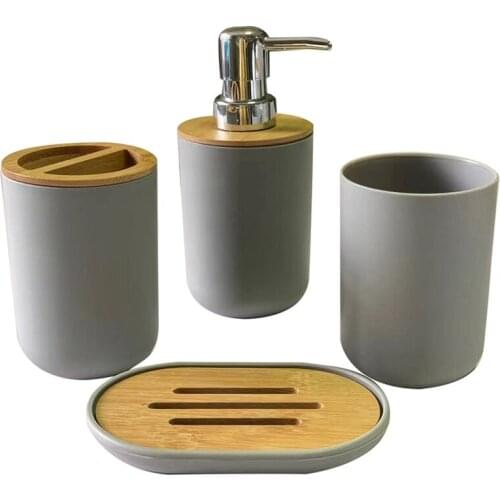Bathroom Accessories Set Soap Dispenser Bottle Dish Washroom Toothbrush Holder Cup Suit