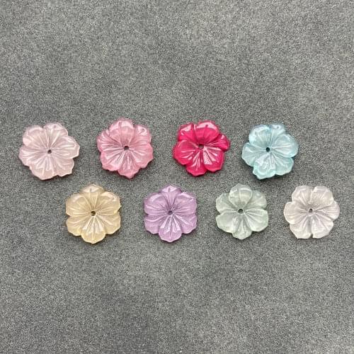 New 25pcs 11.5mm Beautiful Transparent Six edge resin flower DIY Craft Rhinestones for needlework Decorative sewing accessories