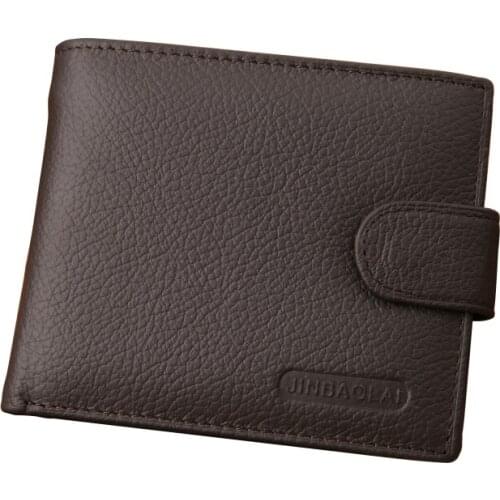 New Arrival Genuine Leather Wallet Men Famous Brand Mens Wallet with Coin Pocket Carteira Masculina Couro