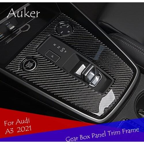Car Console Gearbox Panel Trim Frame Cover Sticker Strips Garnish Decoration Car Stylin Carbon fiber For Audi A3 2021