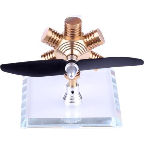 Hexagonal Shape Free-piston Stirling Engine Model with Plastic Propeller