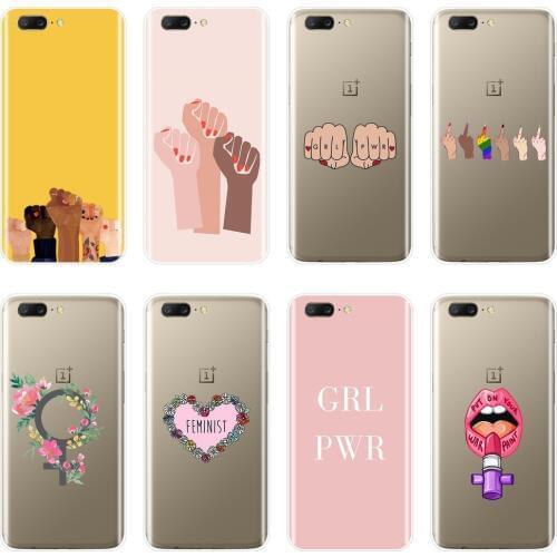 TPU Phone Case Silicone For One Plus 3 3T 5 5T 6 6T Feminist Girl Power Women Heart Soft Back Cover For OnePlus 3 3T 5 5T 6 6T