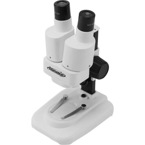 AOMEKIE 20X Stereo Microscope Binocular with LED for PCB Soldering Tool Mobile Phone Repair Slides Mineral Watching Microscopio